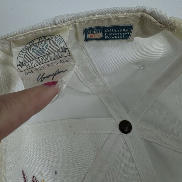 Vtg Script Washington Redskins Drew Pearson Hat Cap Snapback YoungAn Softbill - Picture 10 of 10